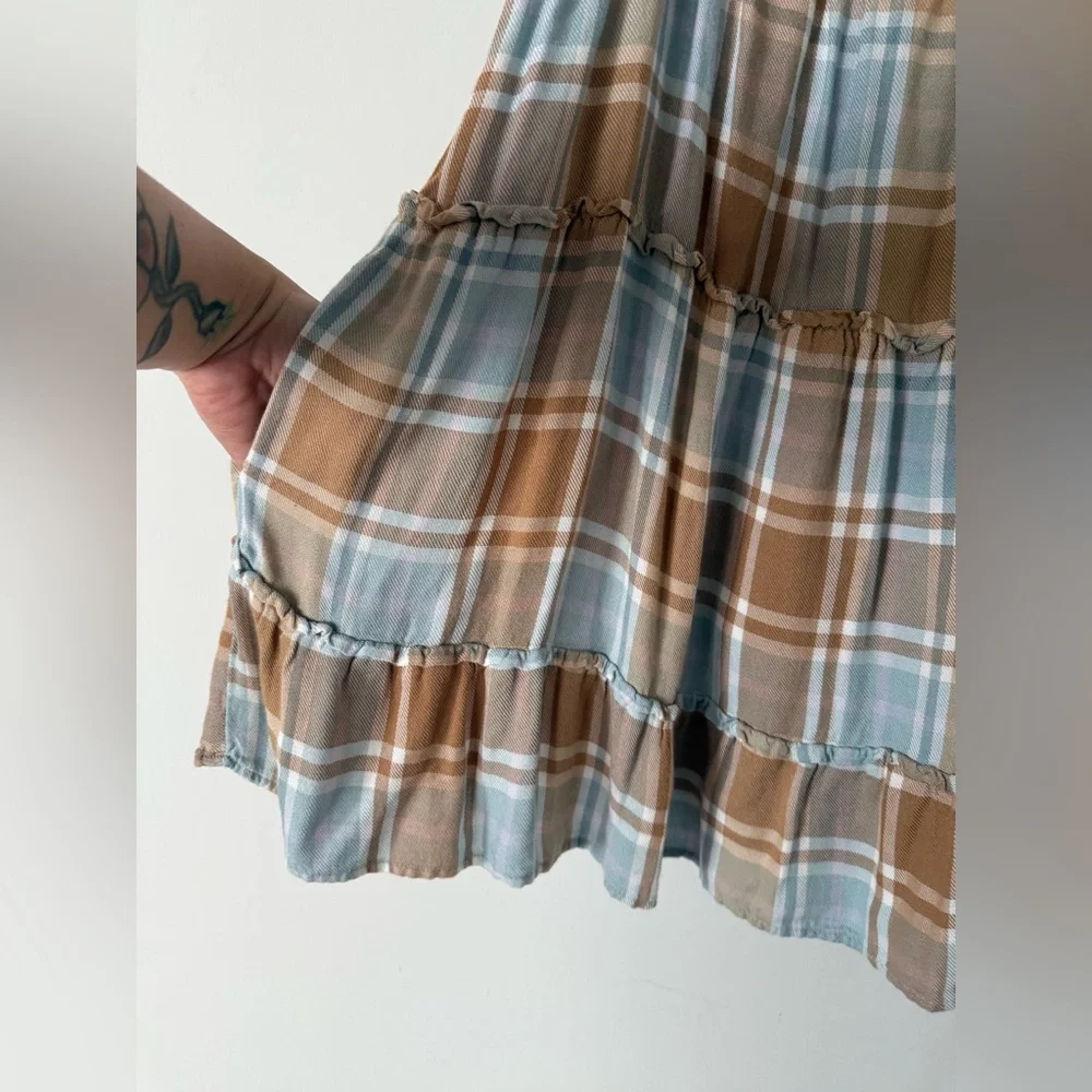 Show Me Your Mumu Maryellen Tiered Mini Dress in Georgetown Plaid - Picture 14 of 16